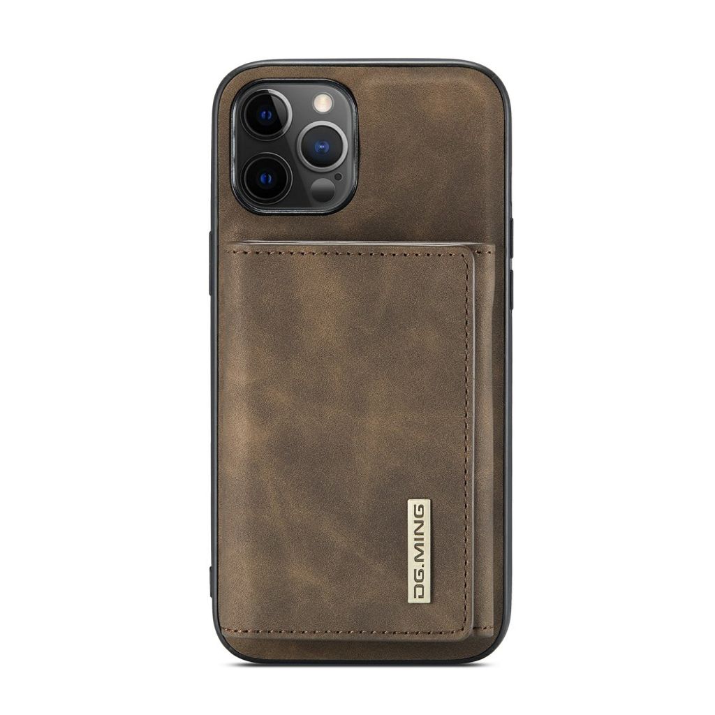 DG.MING iPhone 13 Mini Wallet Case with Kickstand – Coffee