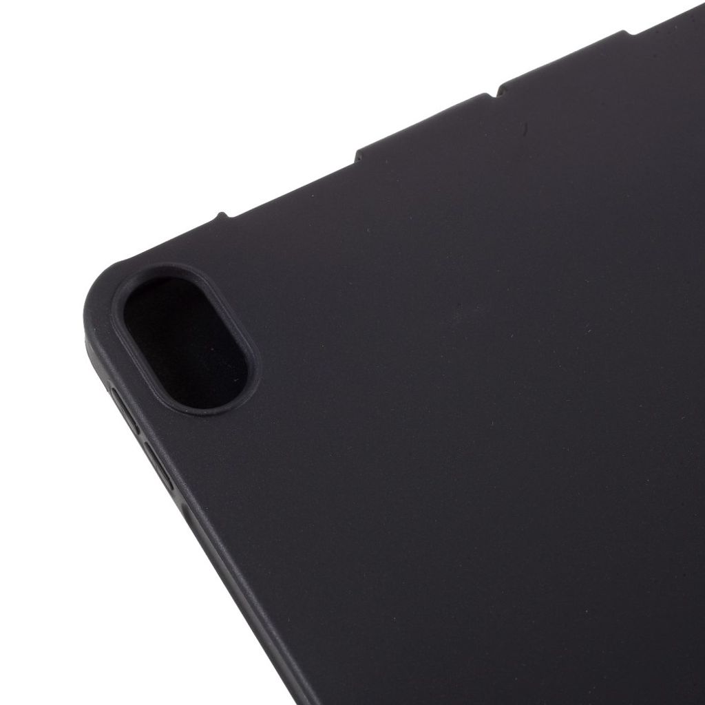 iPad Air 11"/10.9"/Pro 11" Tri-fold etui i silikon og PU-skinn - Svart