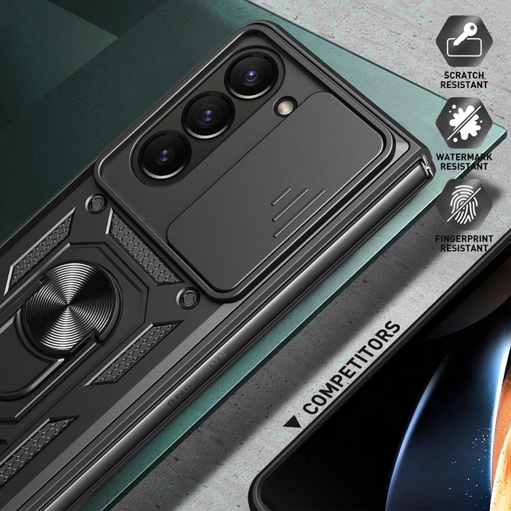 Samsung Galaxy Z Fold7 5G Skal med ringhållare - Blå