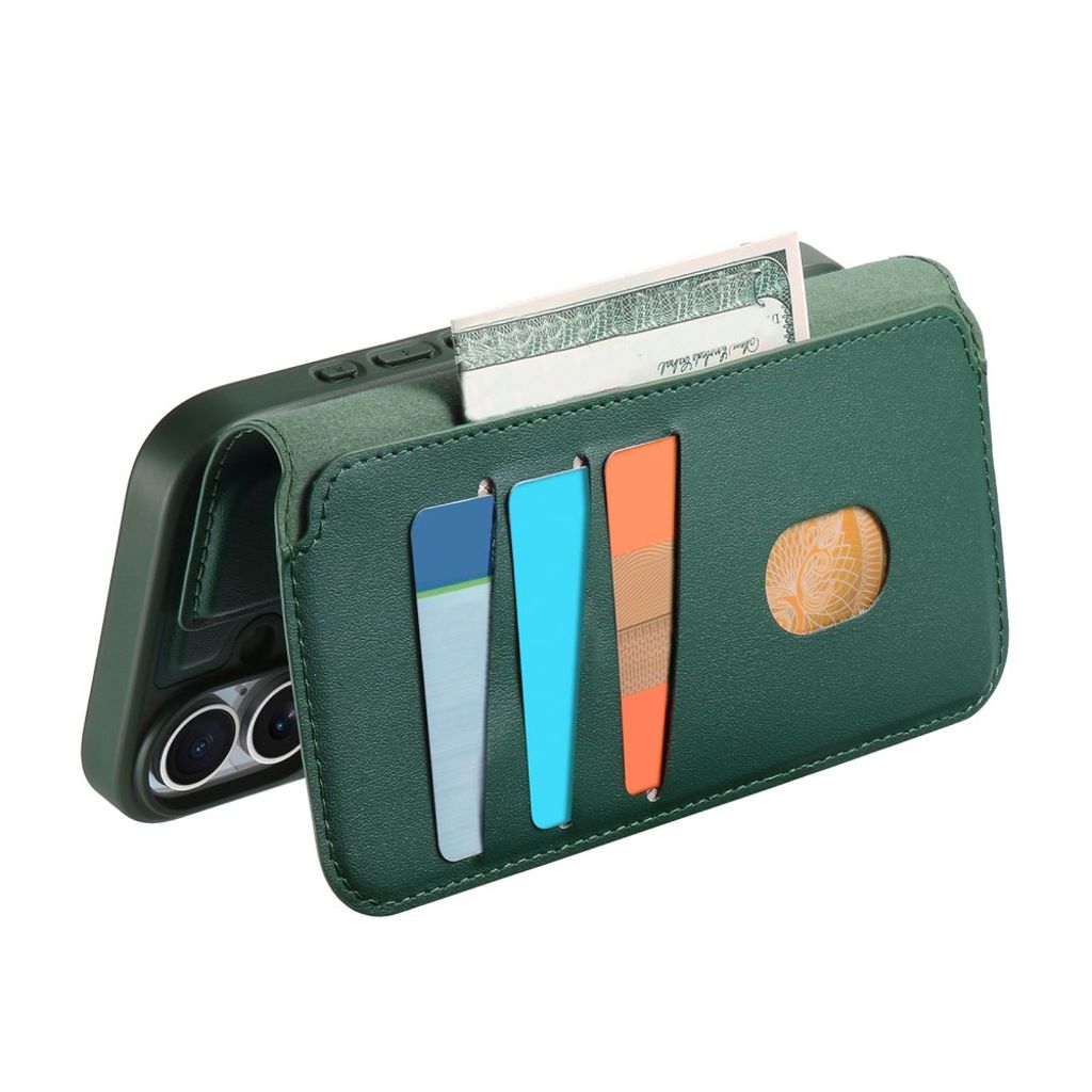 CASENEO iPhone 16 Pro Max Magnetic Wallet Cover RFID Blocking – Green