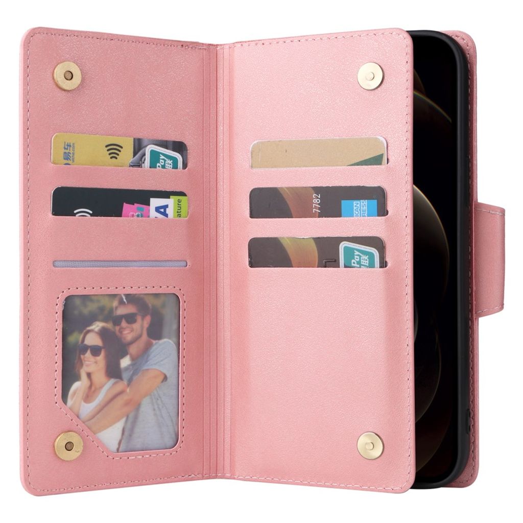 iPhone 12 Pro Max Kotelo Jalusta - Ruusu kultaa