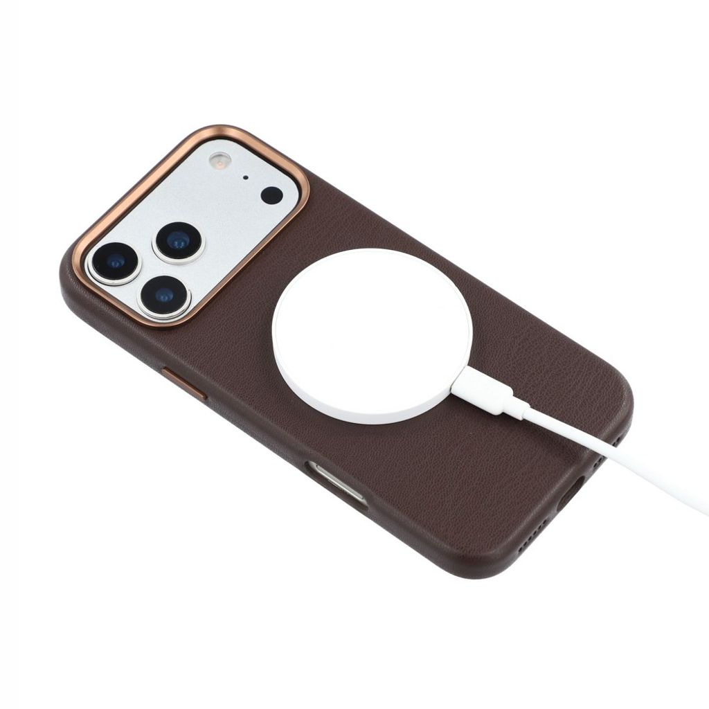 iPhone 18 Pro Max/17 Pro Max Skal i PU-läder - Mörkbrun