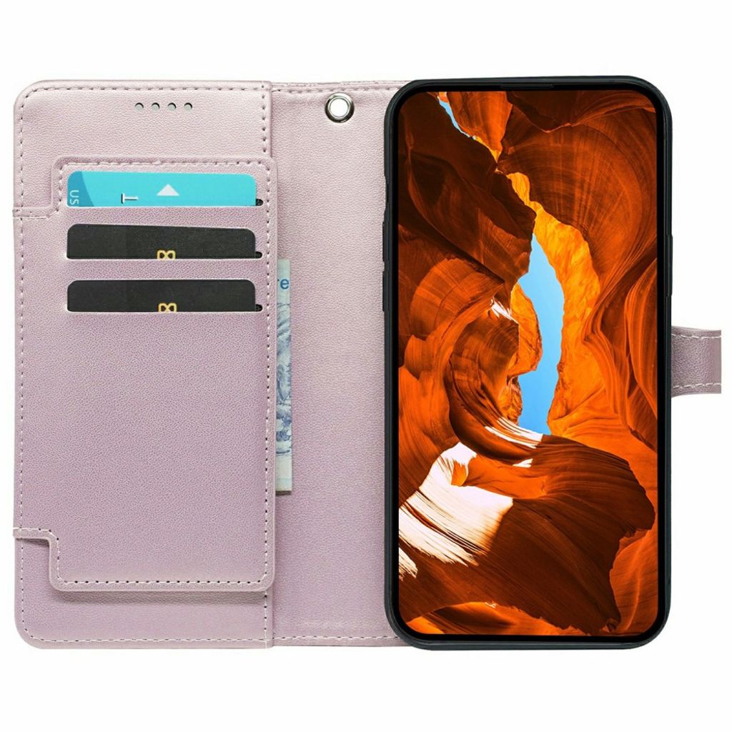 OnePlus 15 Wallet Cover 9 Card Slots Stand - Rose Gold
