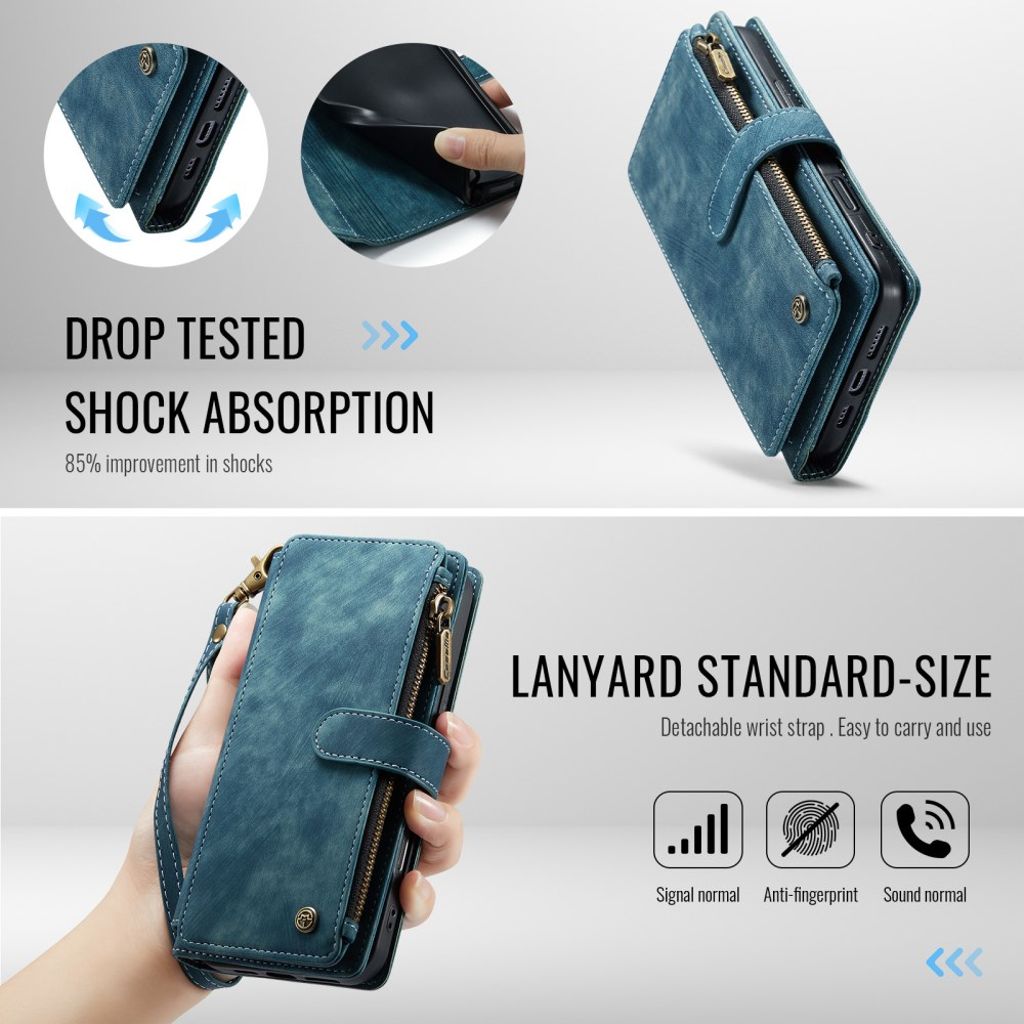 CASEME iPhone 17 Pro Max Etui med Stativ - Blå