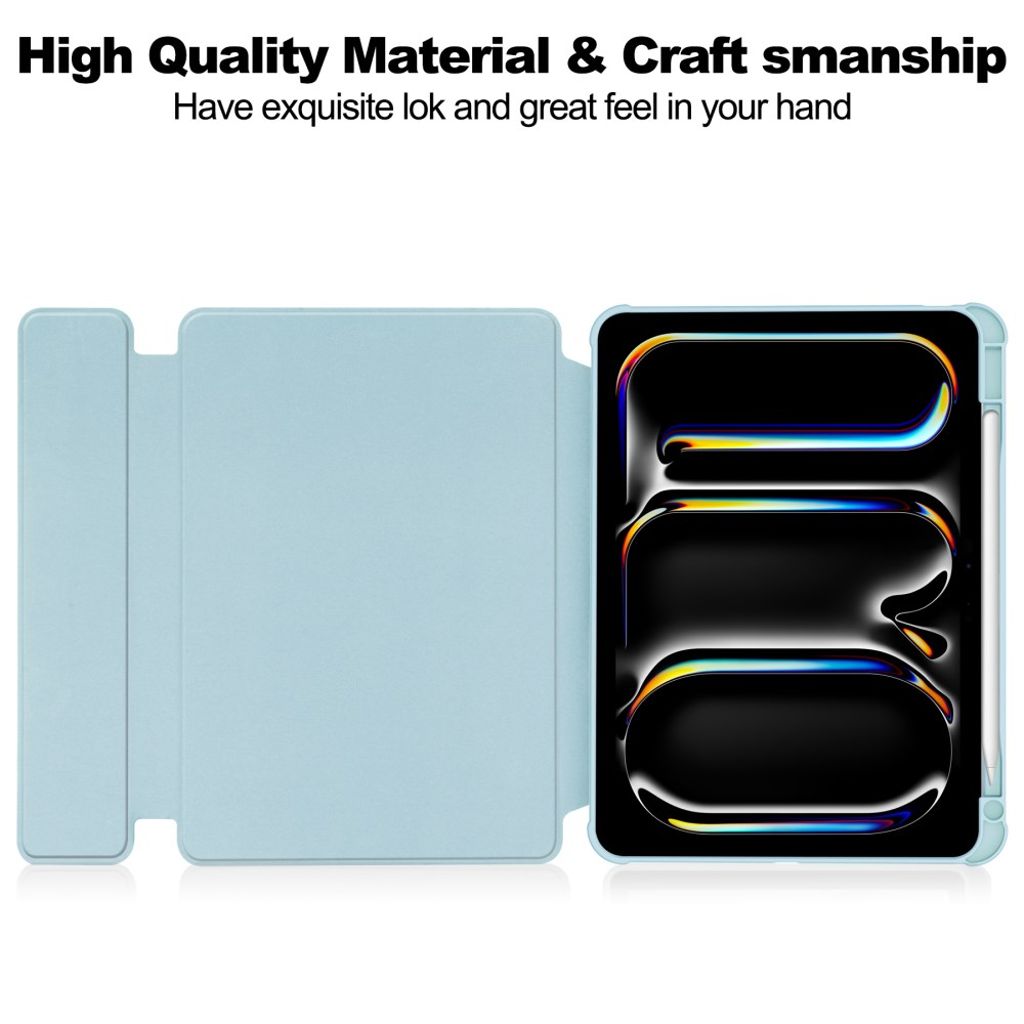 iPad Pro 11" 2025/2024 Fodral med Bluetooth-tangentbord - Blå