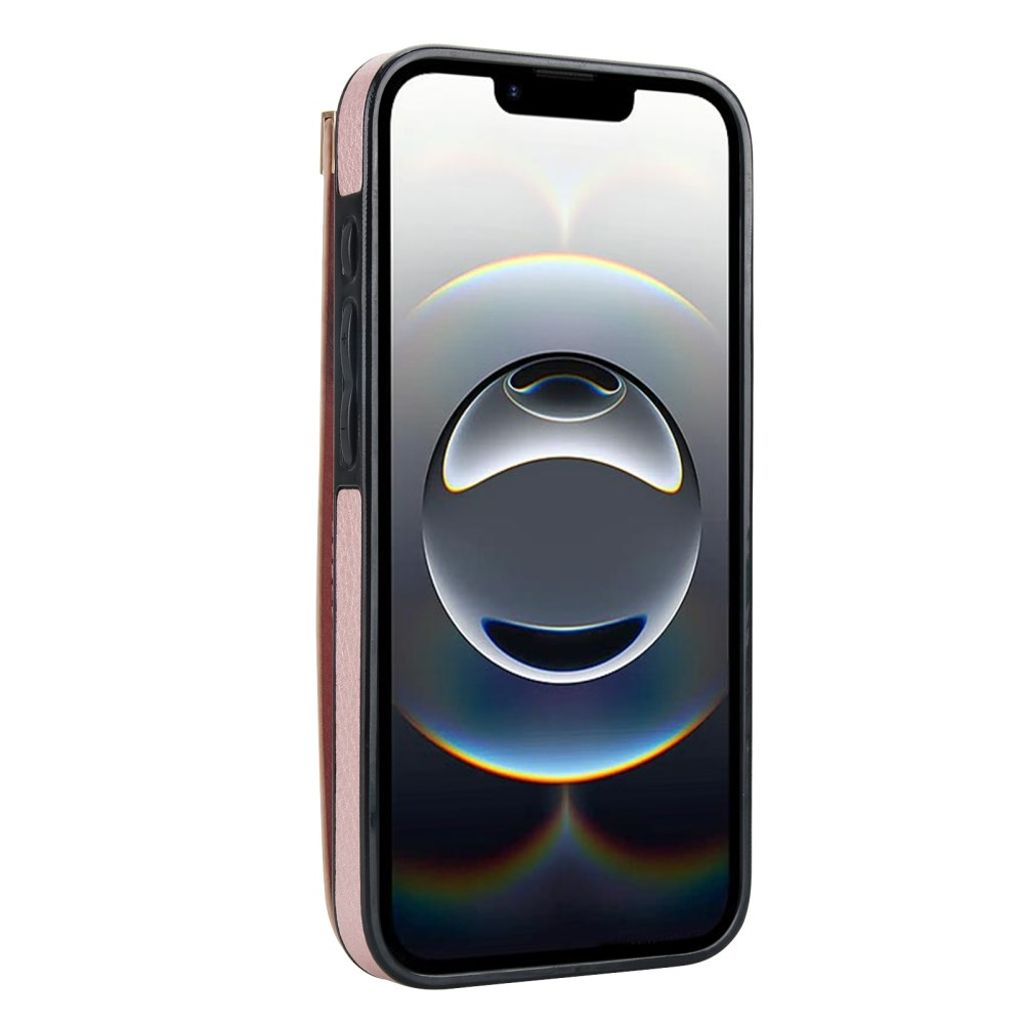 iPhone 16e Case with Card Holder - Rose Gold