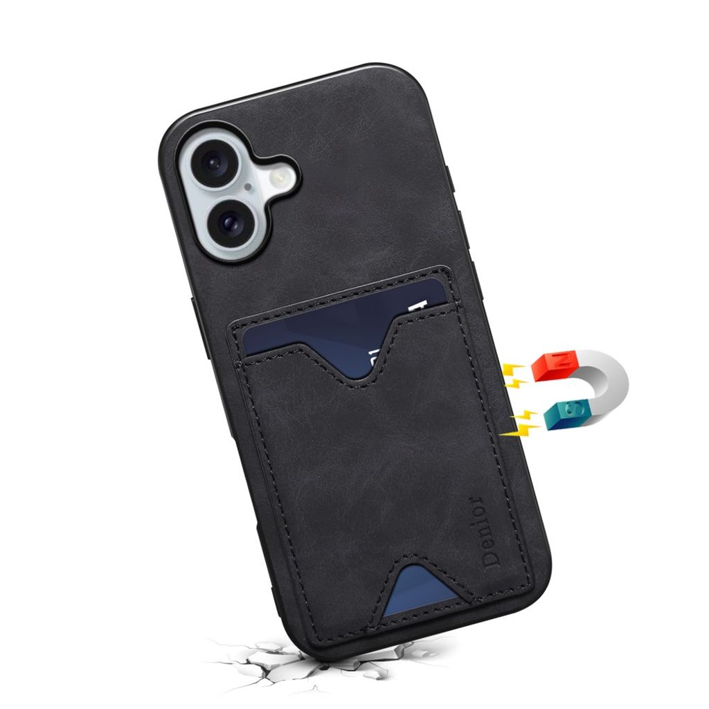 DENIOR iPhone 17 Case with Stand - Black