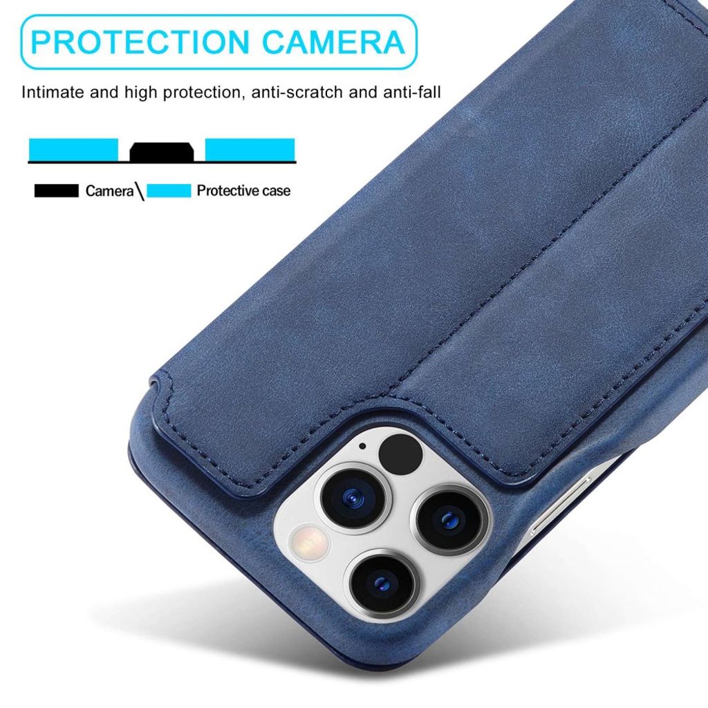 LC.IMEEKE iPhone 14 Pro Max Wallet Cover Magnetic - Blue