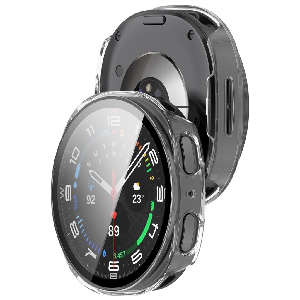 Samsung Galaxy Watch9 40mm Deksel med skjermbeskytter i glass - Gjennomsiktig