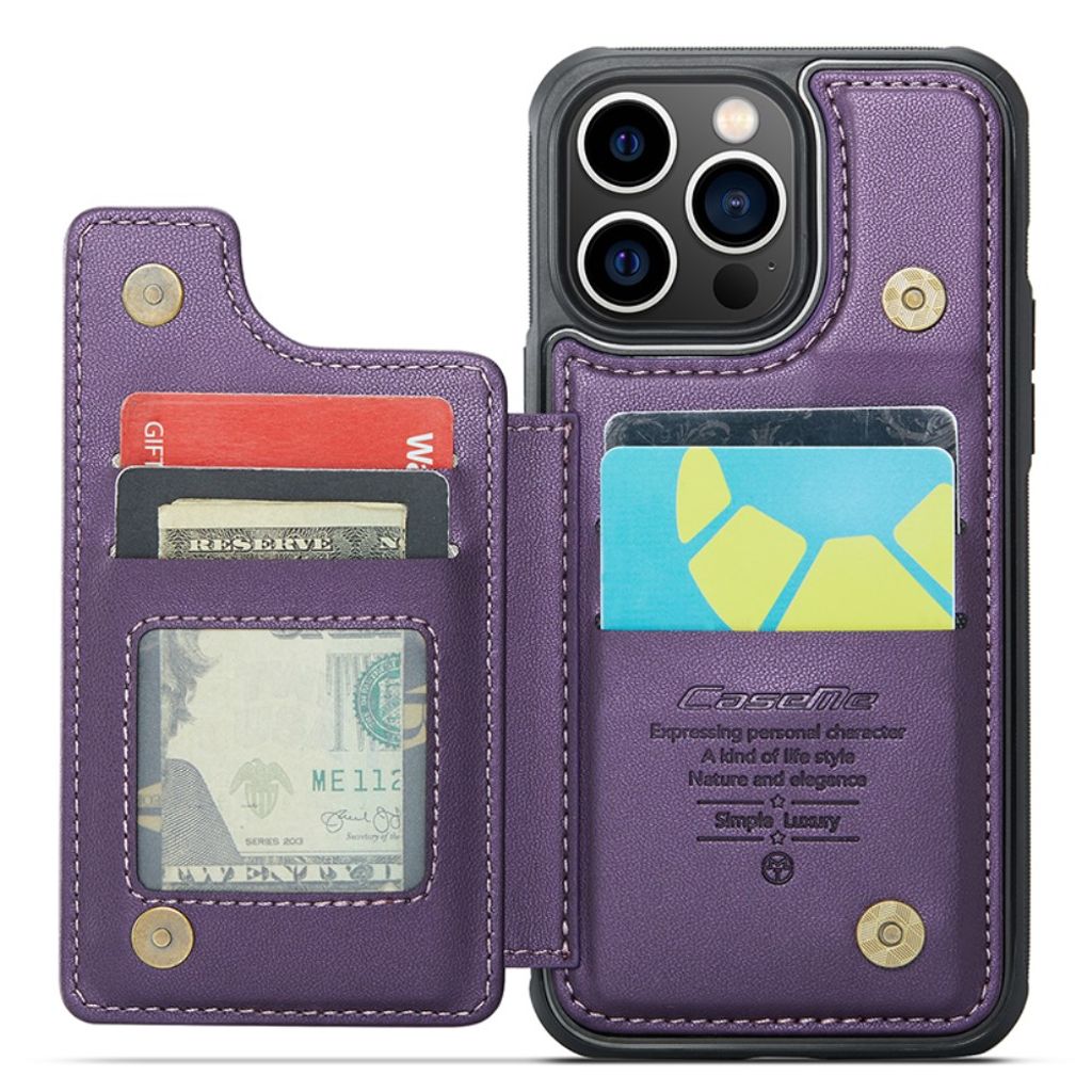 iPhone 13 Pro Lompakkokuori CASEME C22 RFID-estävä - Violetti