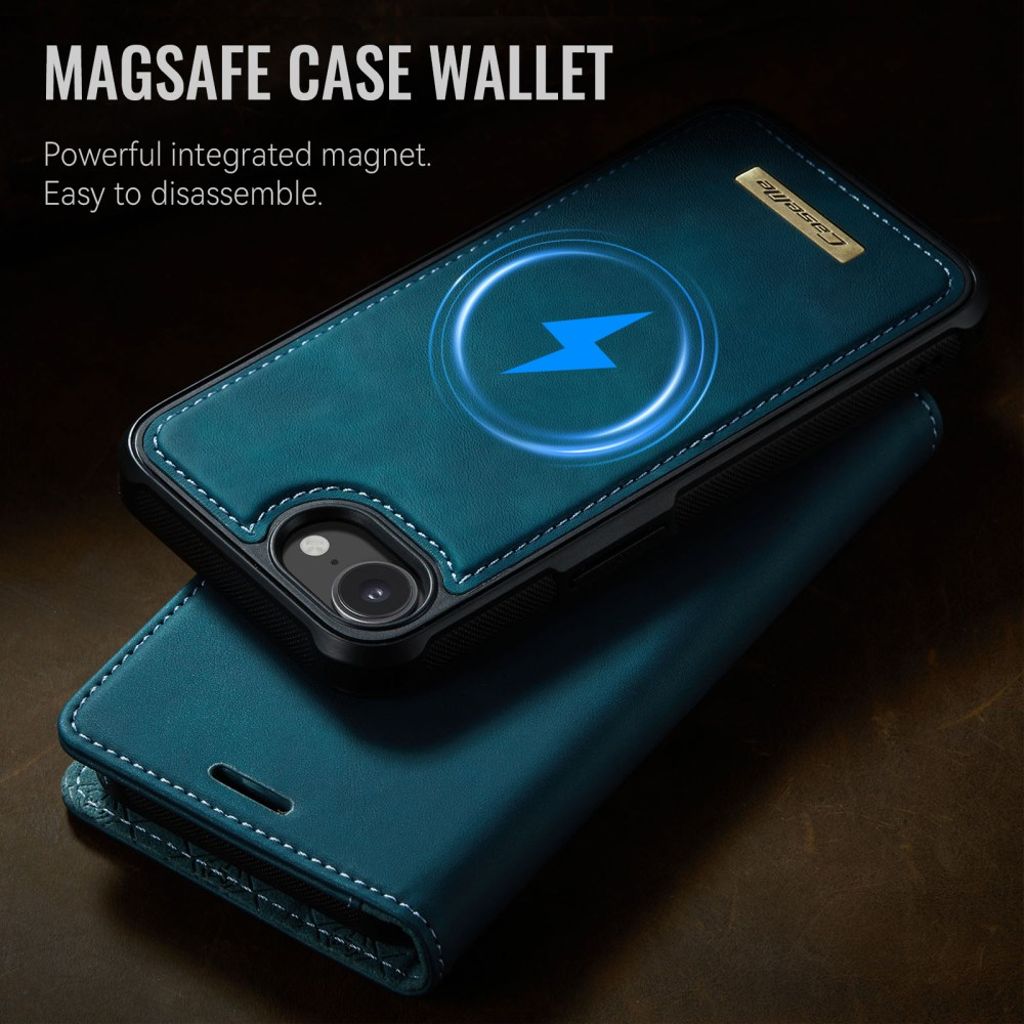 CASEME iPhone 16e Cover C49 MagSafe Detachable Wallet RFID Blocking – Green