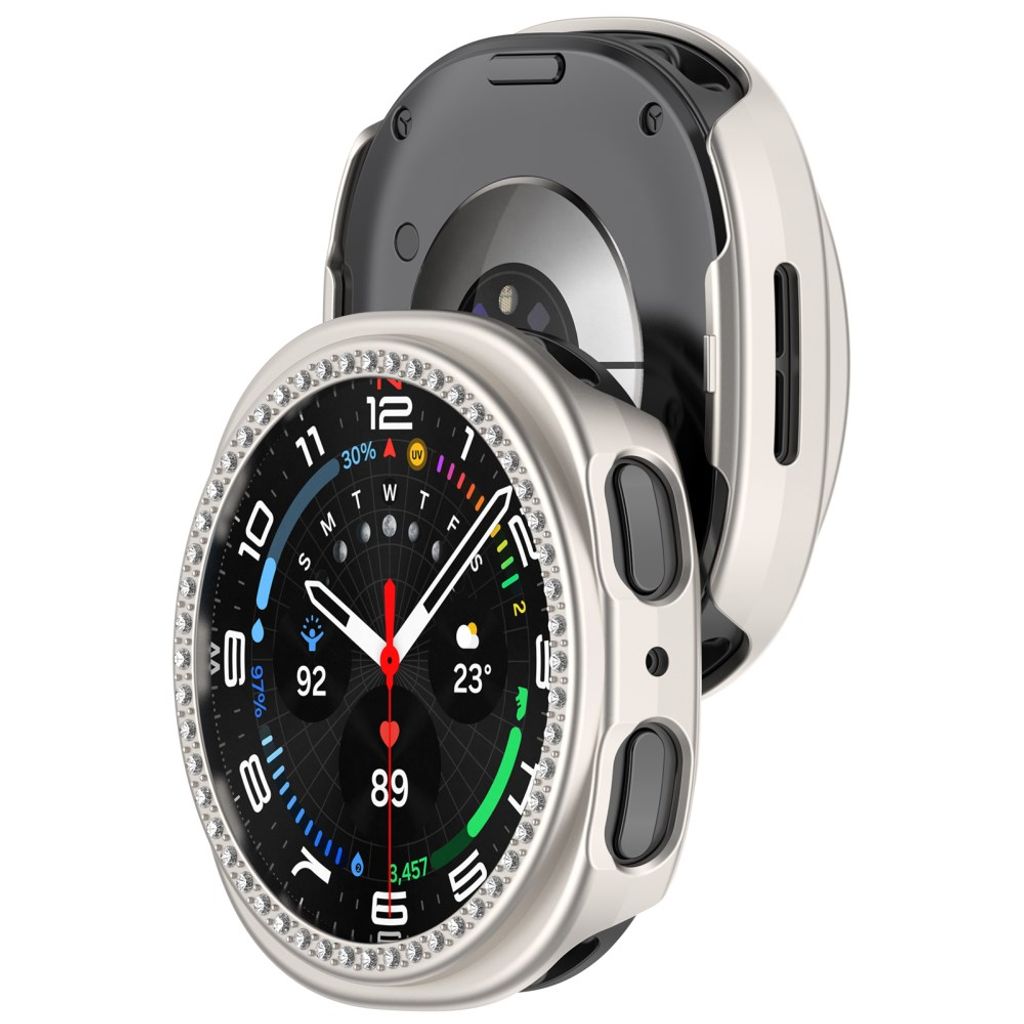 Samsung Galaxy Watch9 44mm Deksel med rhinsteiner - Starlight
