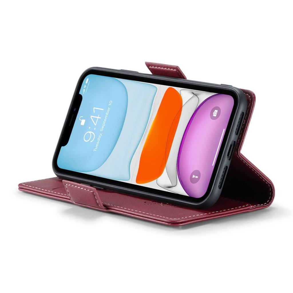 CASEME iPhone 11 Kotelo Korttipaikka - Punainen