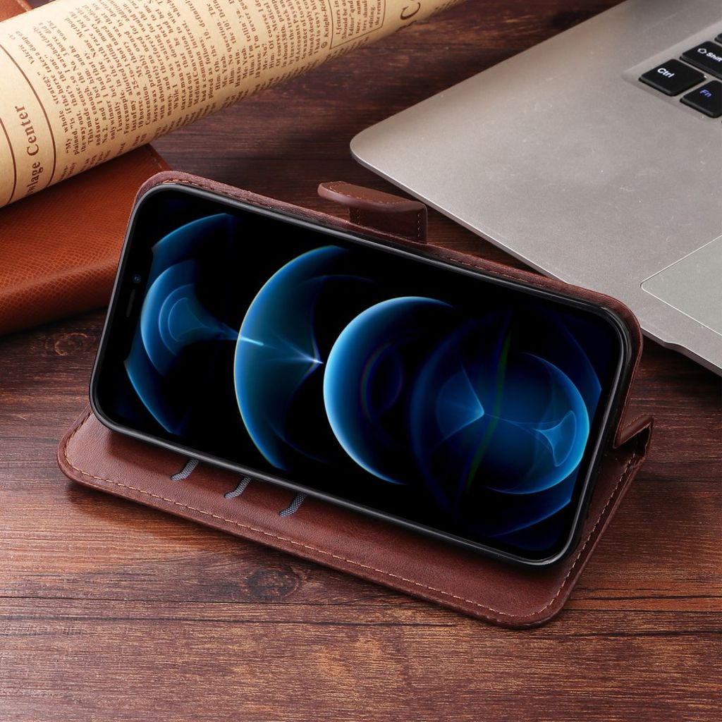 Motorola Moto G86 Power 5G etc. Cover with Zipper Pocket - Brown