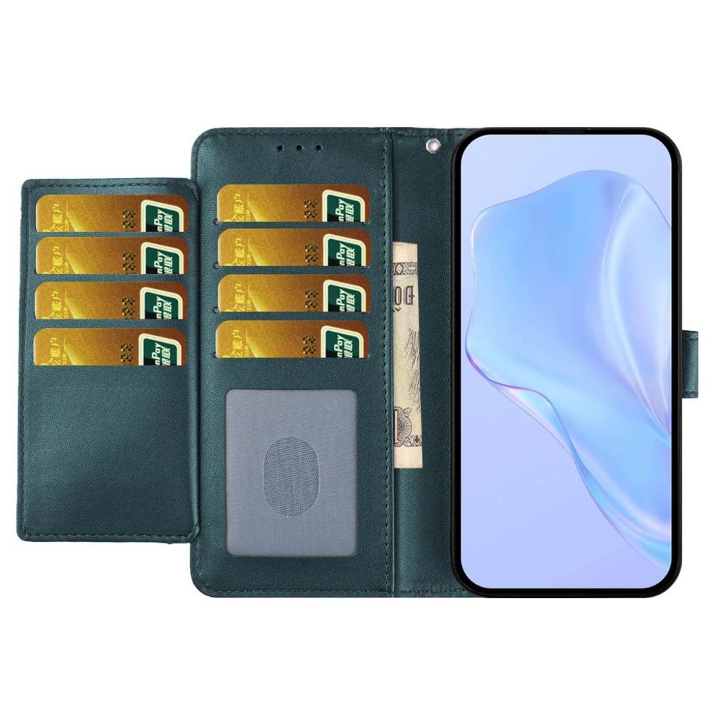 Samsung Galaxy A27 Lommeboketui med Stativ – Mørkegrønn