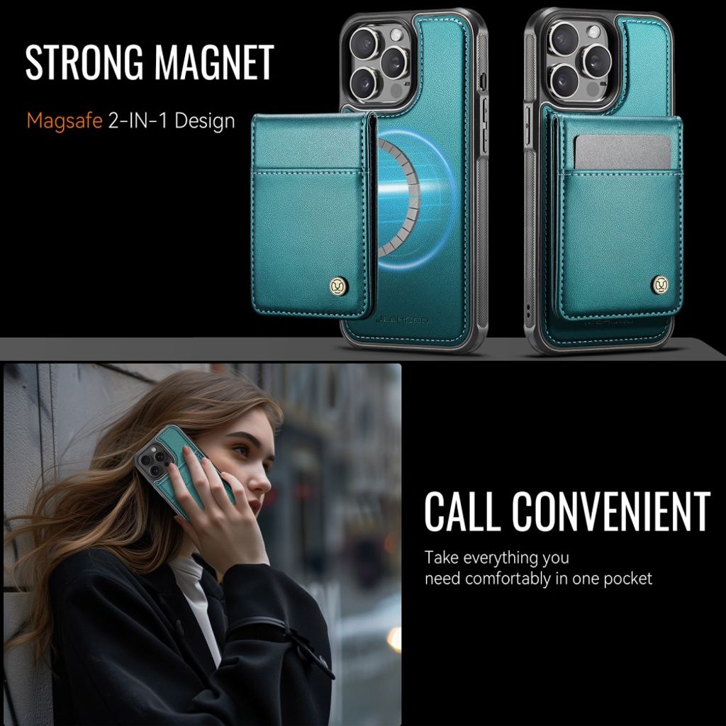 JEEHOOD iPhone 12 Pro Max Cover med MagSafe - Blå