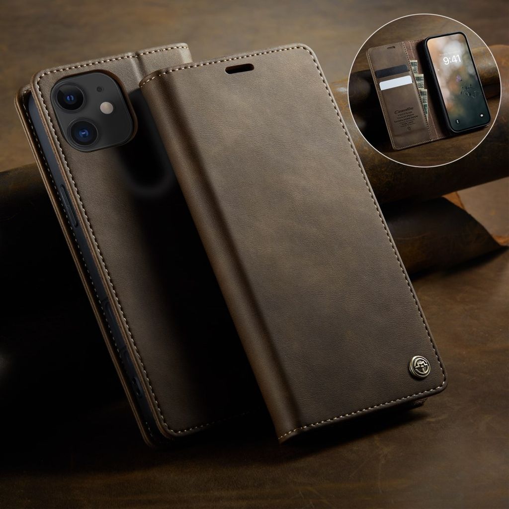 CASEME iPhone 12 Mini Cover with Card slots - Brown