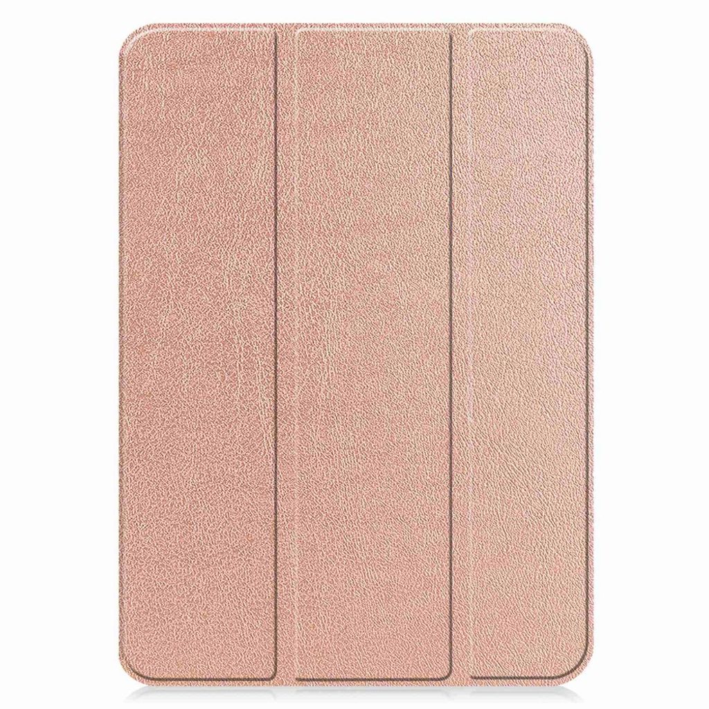 iPad A16 11" 2025/10.9" 2024 Tri-fold flip cover i kunstlæder - Rose guld