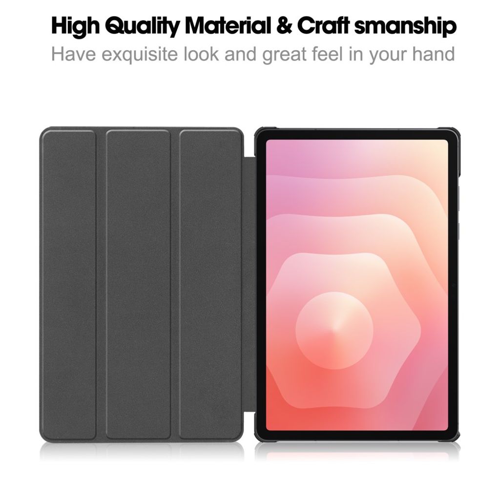 Samsung Galaxy Tab S12 Plus Slimmat Tri-fold stativfodral - Roséguld