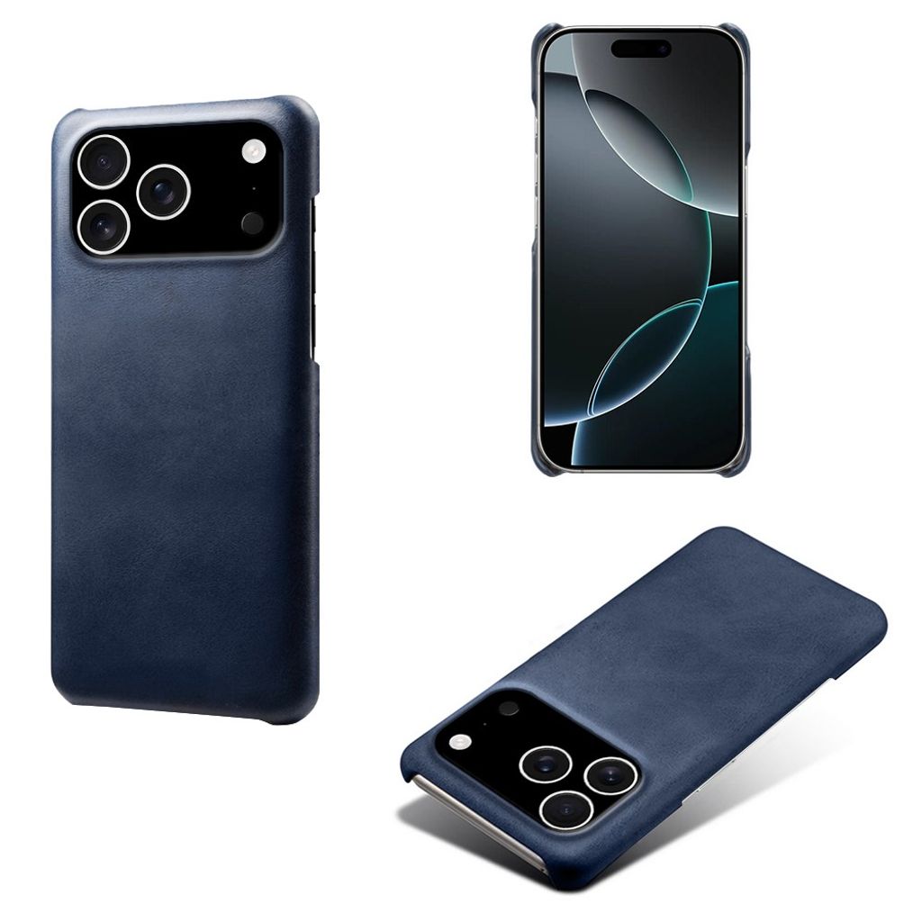 iPhone 18 Pro/17 Pro Kuori PU-nahkaa - Sininen