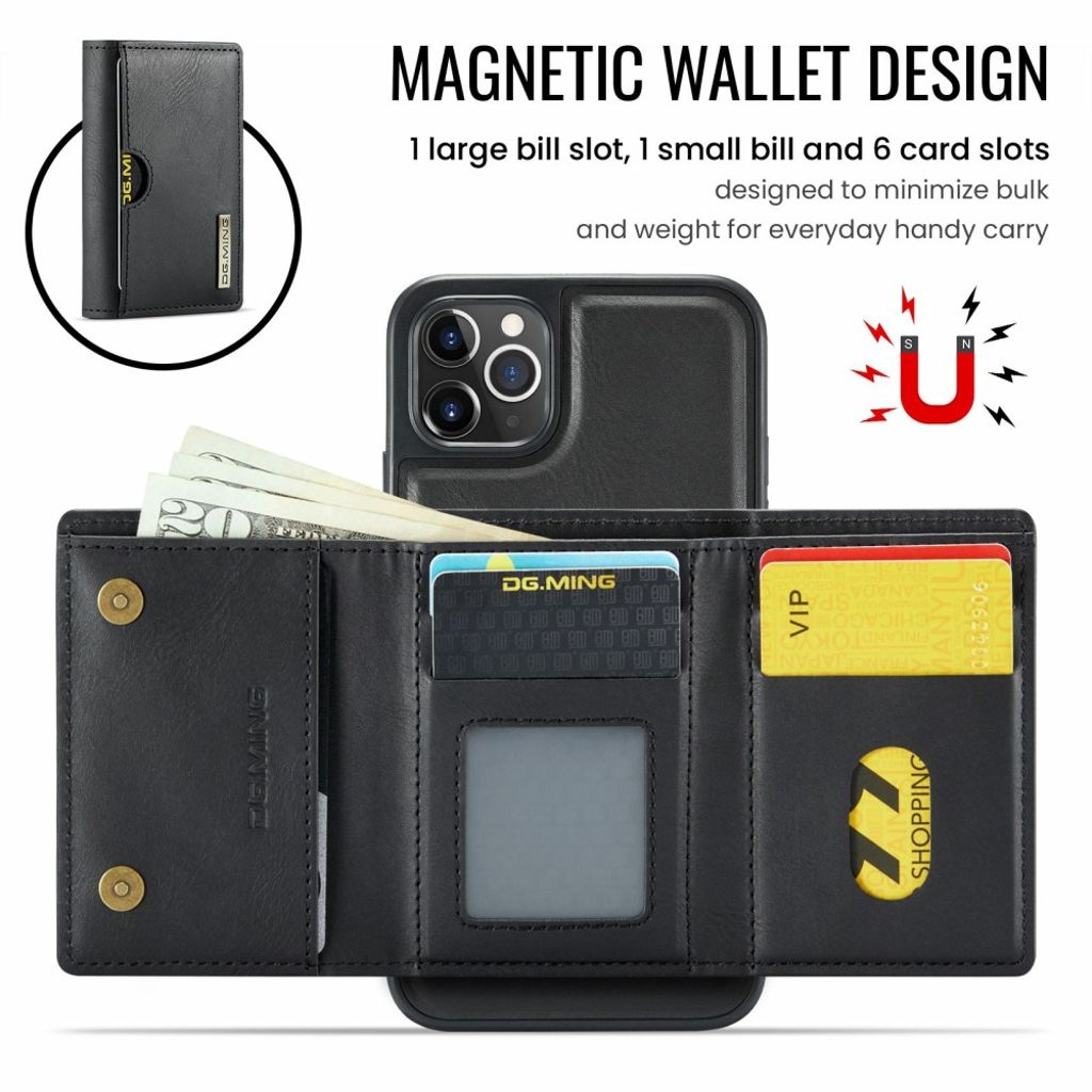 DG.MING iPhone 11 Pro Cover med Pung - Sort