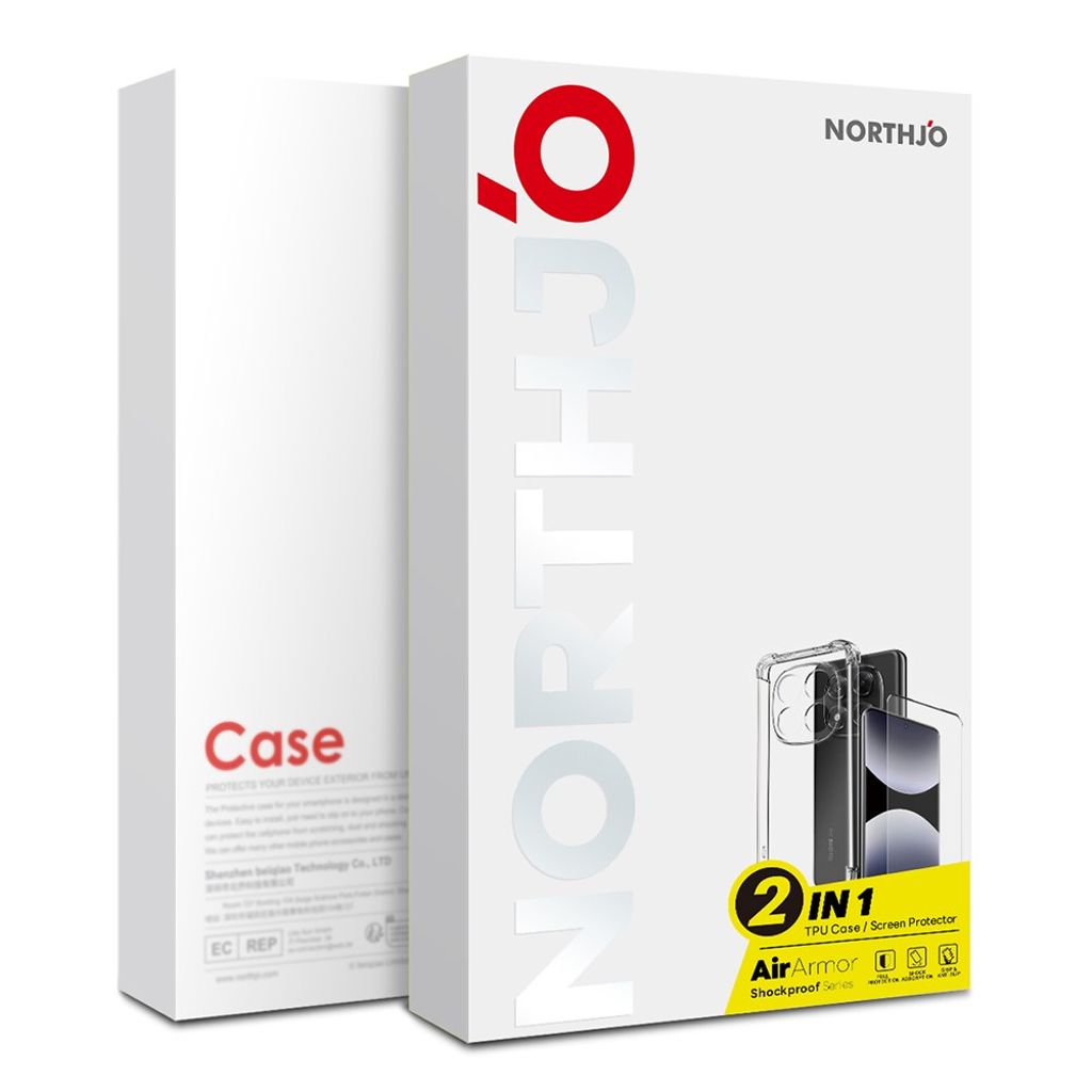 NORTHJO Xiaomi Redmi A5 4G/Poco C71 4G Case with Screen Protector - Transparent