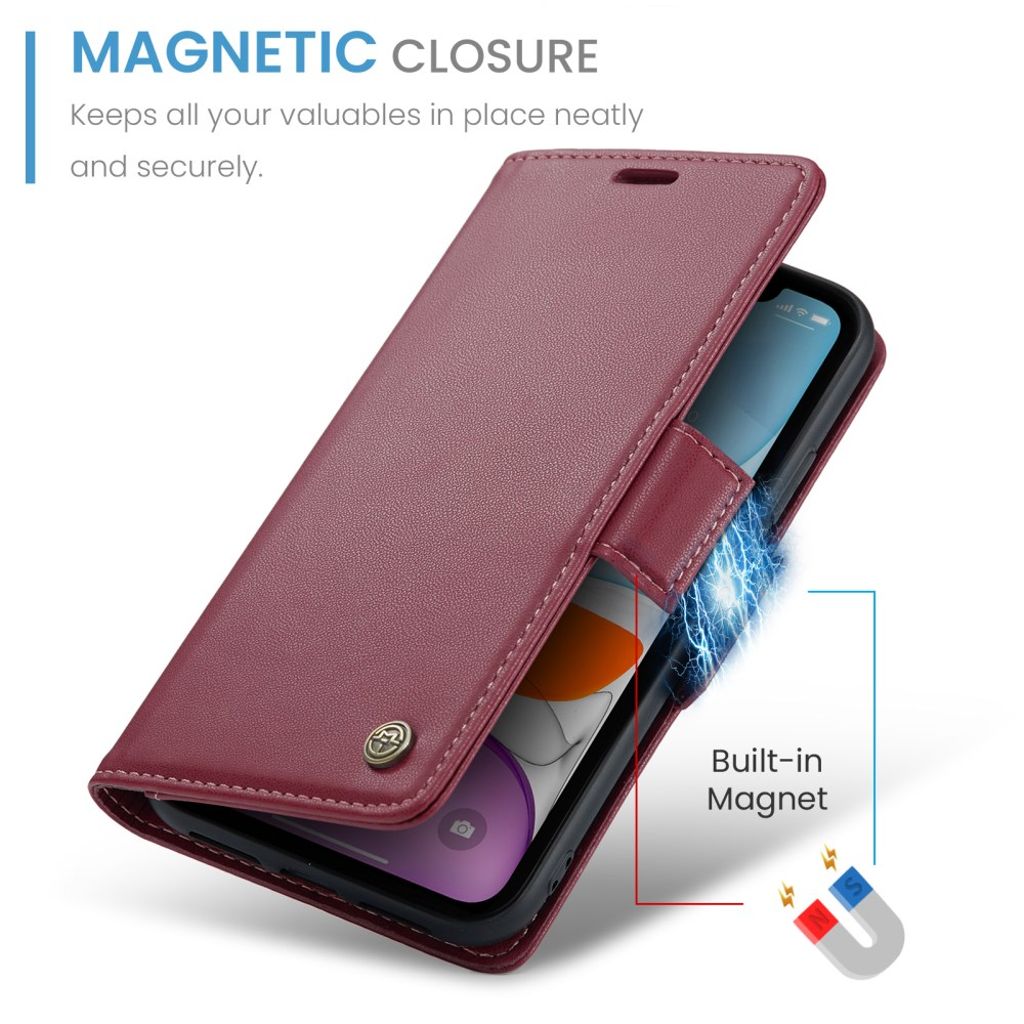 CASEME iPhone 11 Kotelo Korttipaikka - Punainen