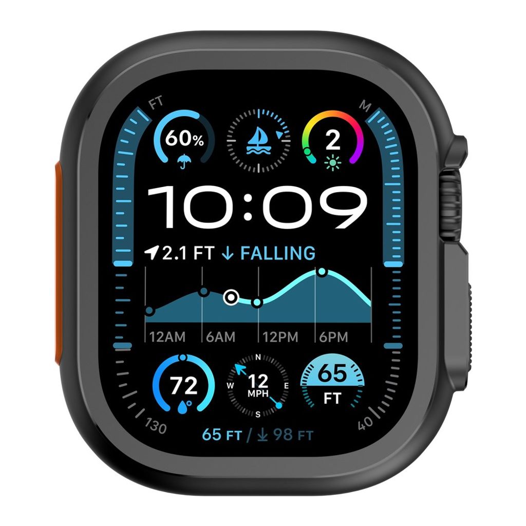 Apple Watch Ultra 3/Ultra 2/Ultra 49 mm deksel til ramme – svart
