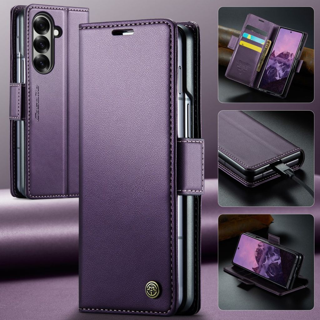 CASEME Samsung Galaxy Z Fold8 Ultra Flip Cover med RFID blokering - Lilla