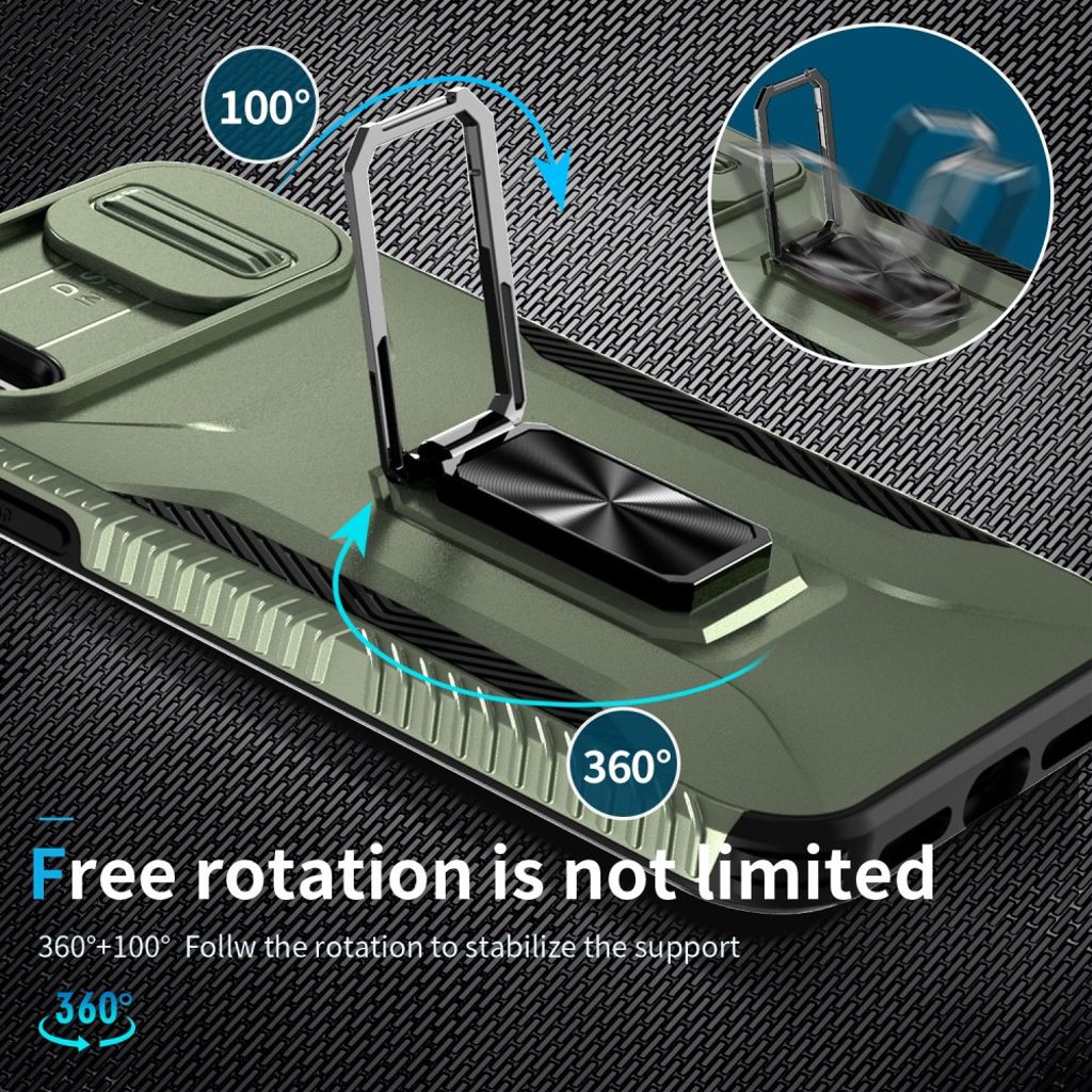 iPhone XR Skal Magnetisk Stativring - Grön