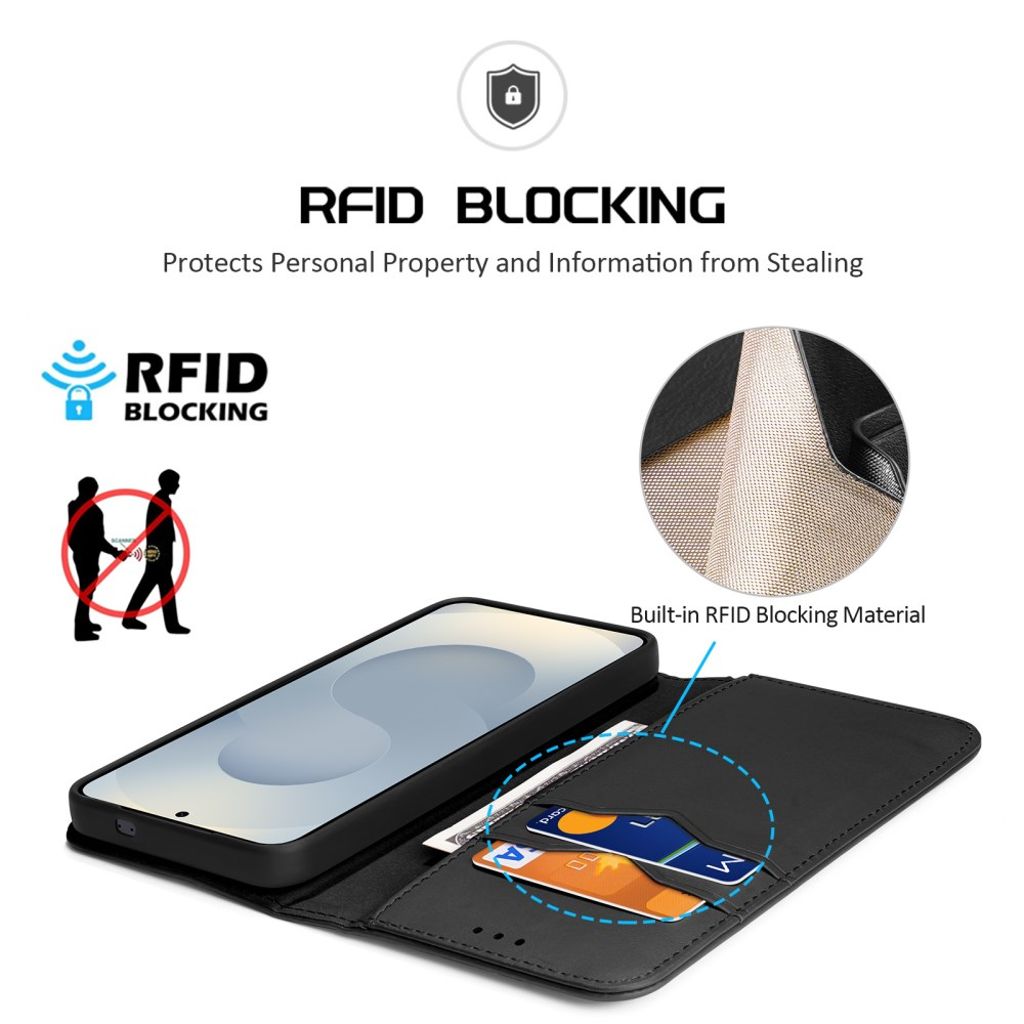DUX DUCIS Samsung Galaxy S26 Plånboksfodral RFID-blockerande – Svart