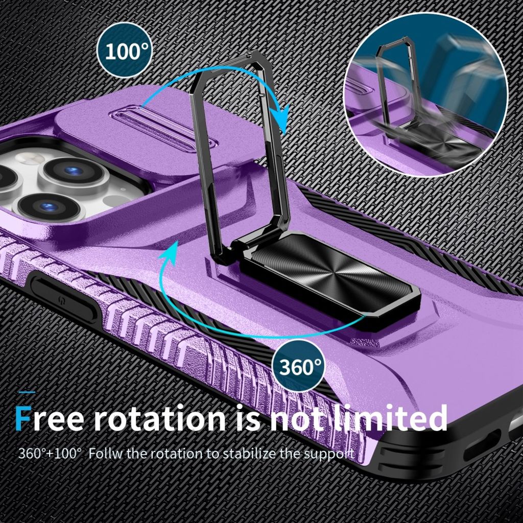 iPhone 14 Pro Cover Stativ/Kamerabeskyttelse - Lilla