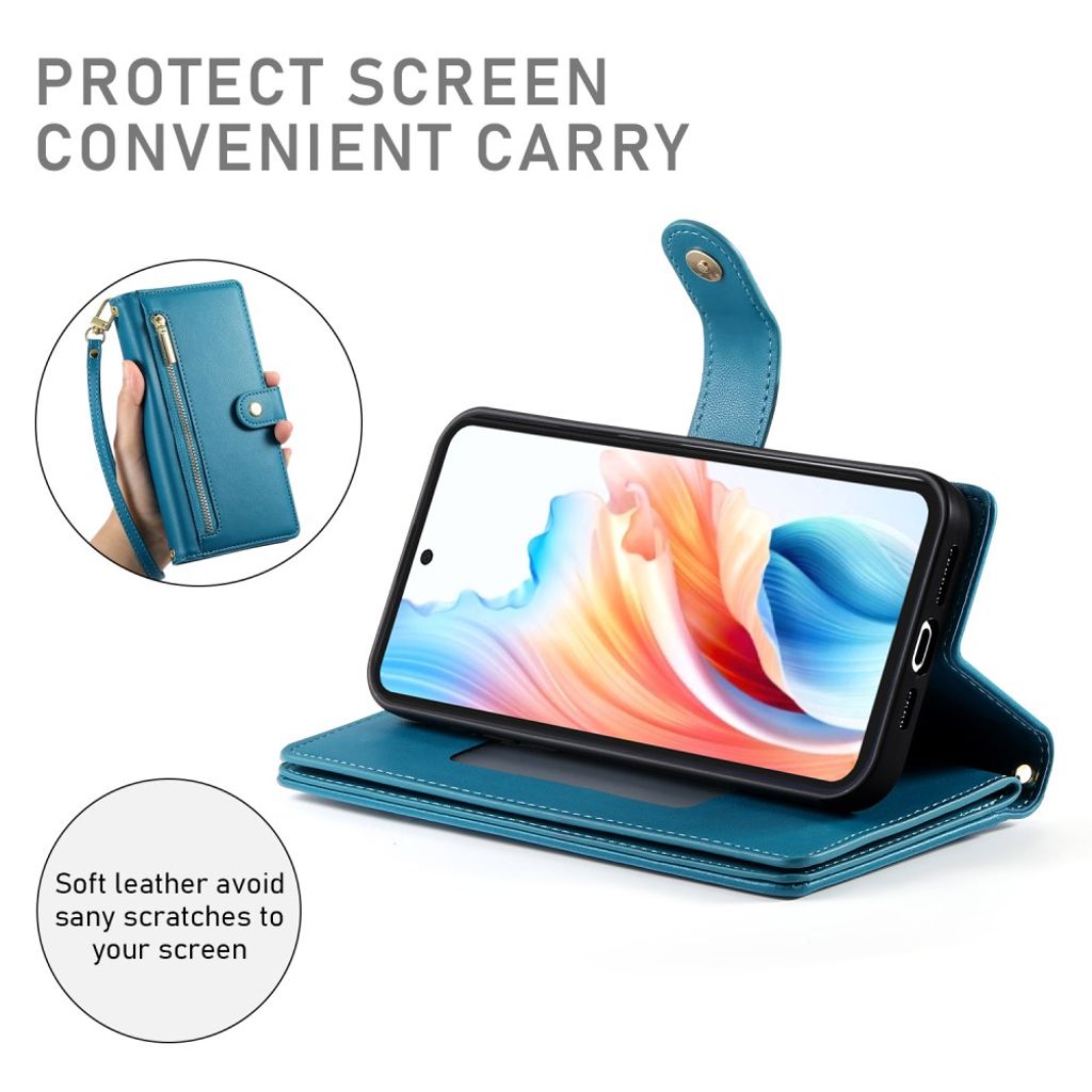 Samsung Galaxy S26 Ultra Plånboksfodral med avtagbara remmar – Blå