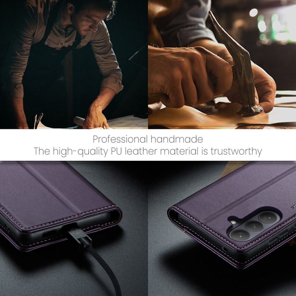 Samsung Galaxy S26 Plus CASEME 023 Series Lommeboketui RFID-blokkerende Lilla