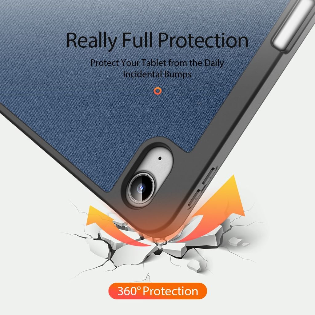 Dux Ducis iPad A16 11" 2025/10.9" 2024 Flip cover med holder til styluspen - Blå