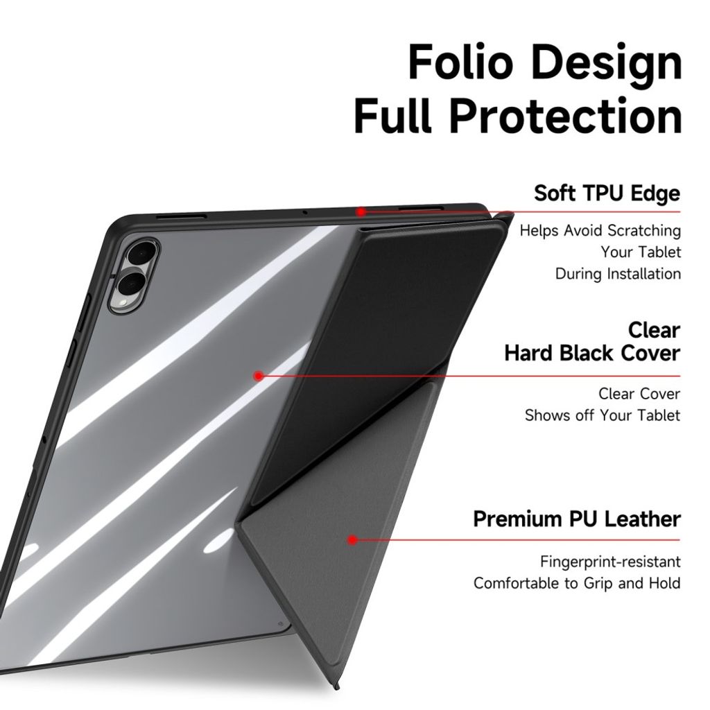 DUX DUCIS Samsung Galaxy Tab S12 Ultra/S11 Ultra Origami-fodral - Svart