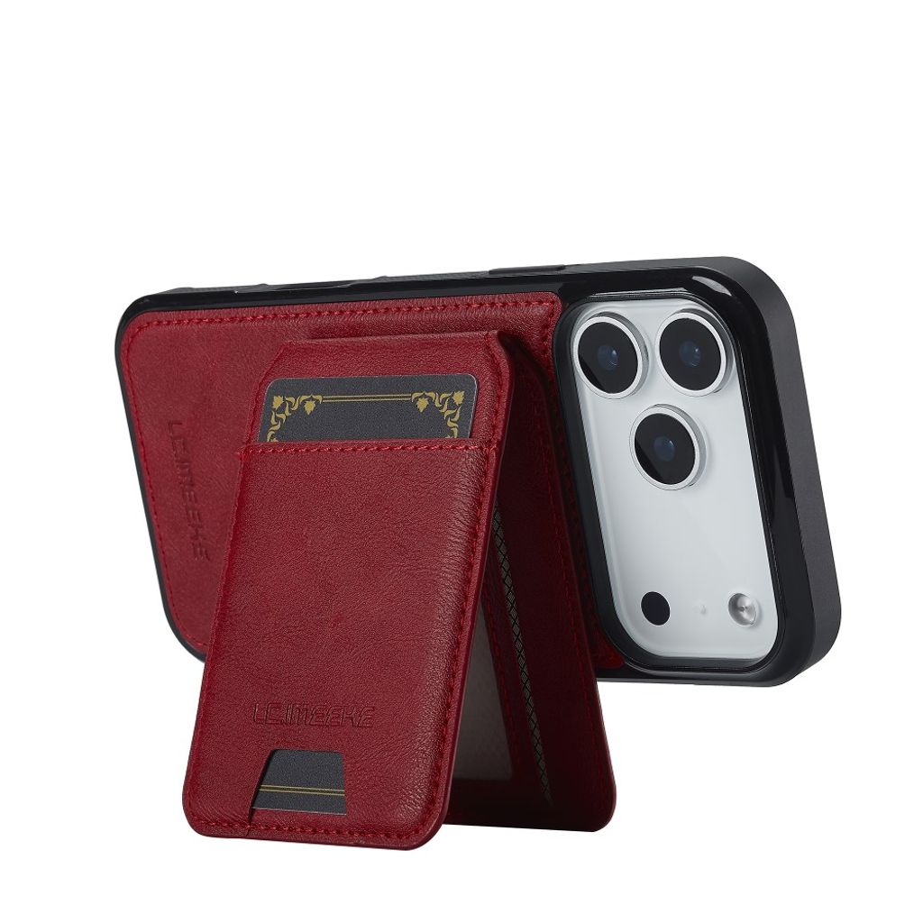 iPhone 18 Pro Max/17 Pro Max MagSafe Kuori irrotettavalla Kortin haltija - Punainen