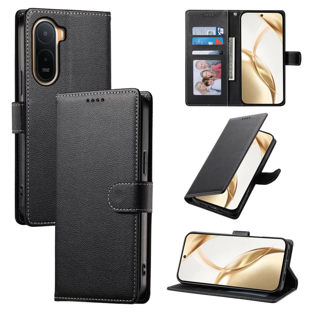 Xiaomi Poco C85x 5G/Redmi A7 Pro Plånboksfodral PU-läder - Svart