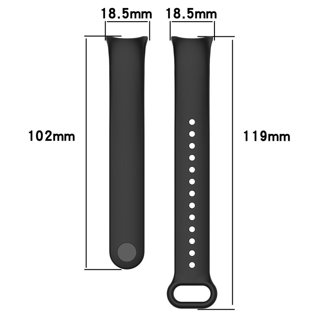 Xiaomi Smart Band 9 NFC/9/8 NFC/8 Silikone Urrem - Sort