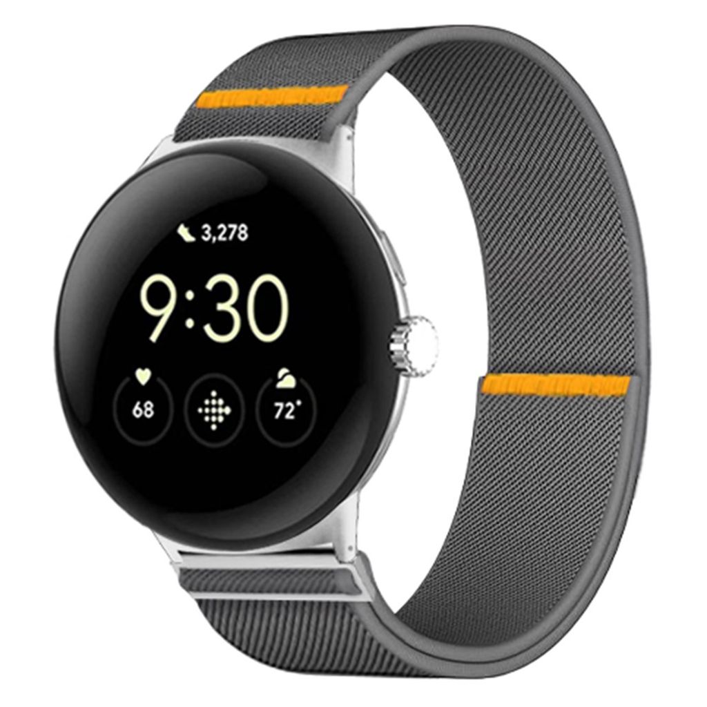 Google Pixel Watch 3 45 mm Kellonranneke, Nylon - harmaa