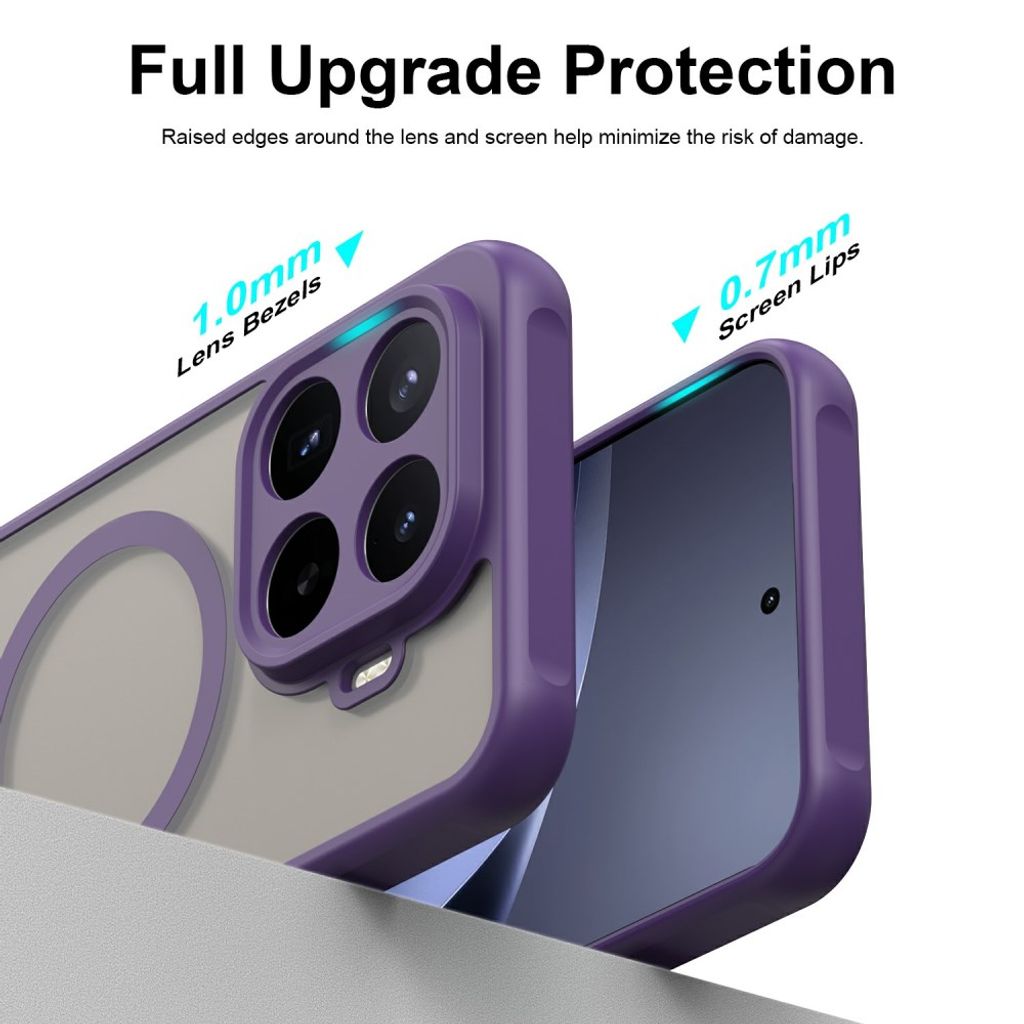 Xiaomi 17T Pro MagSafe-skal med frostad baksida - Lila