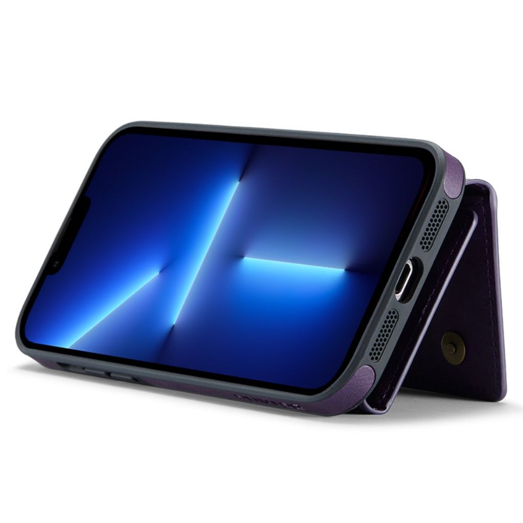 DG.MING iPhone 13 Pro Max Lompakkokuori RFID-estävä 2-in-1 - Violetti