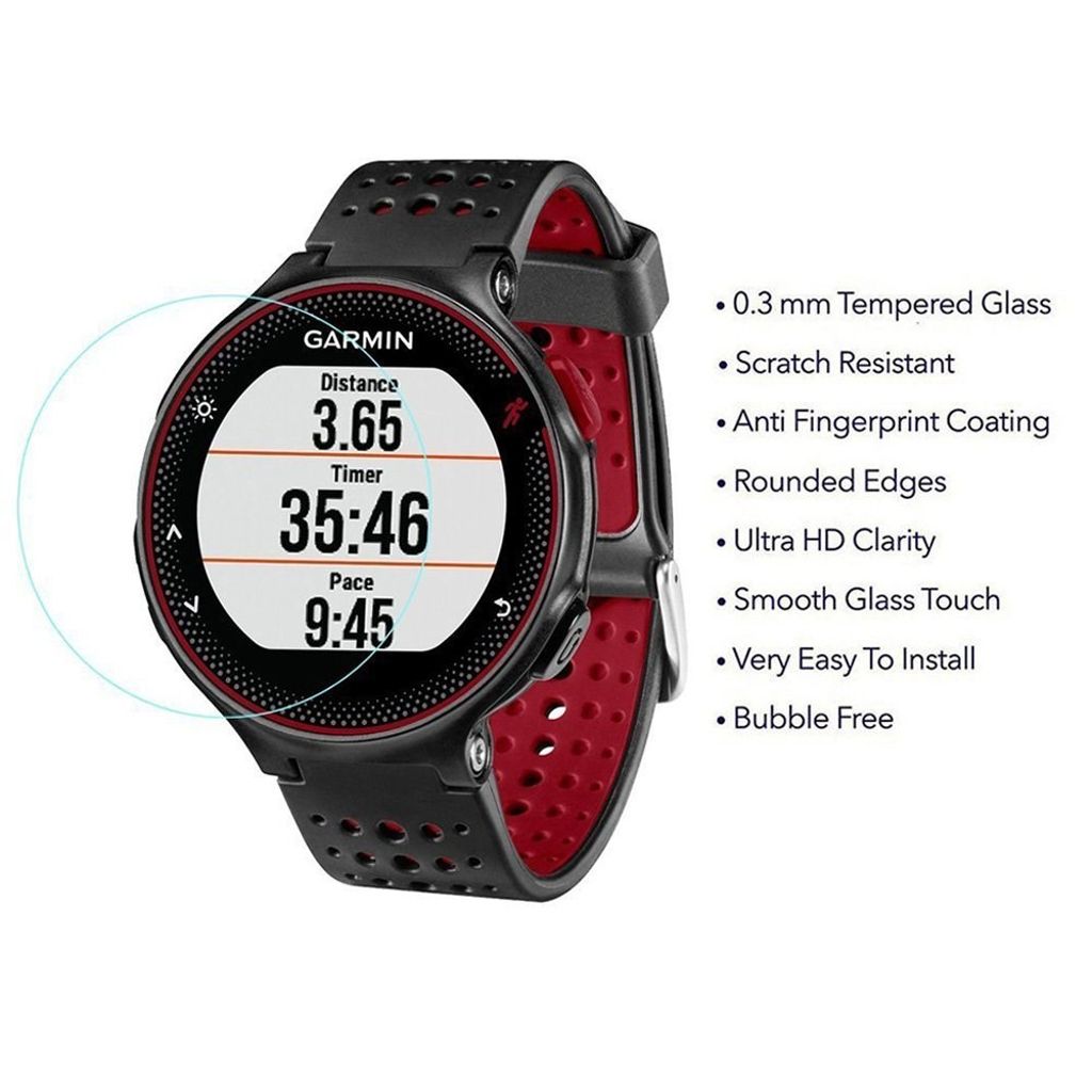 Garmin Forerunner 220/225/230/235/620/630 skjermbeskytter, 0,3 mm, 9H