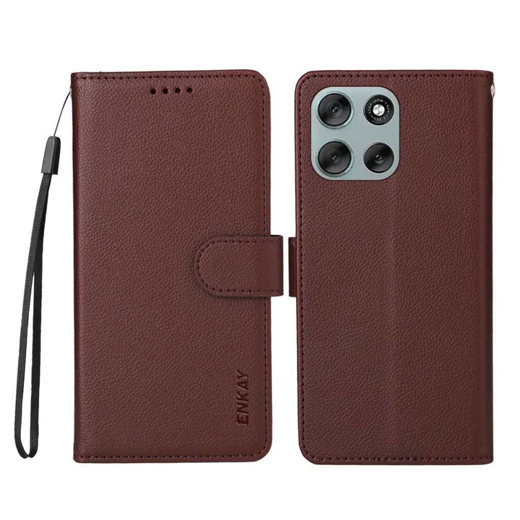 ENKAY HAT PRINCE Motorola Moto G86 5G / G86 Power 5G wallet cover - Brown