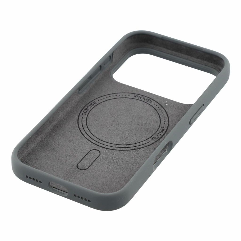 X-LEVEL iPhone 18 Pro Max/17 Pro Max MagSafe kuori silikonista - Musta
