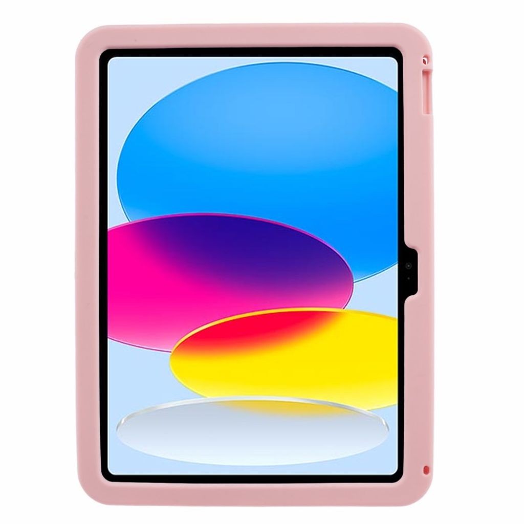 iPad A16 11" 2025/10.9" 2024 Silikonecover med sommerfuglestand - Lyserød