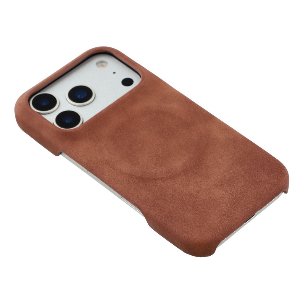 iPhone 18 Pro/17 Pro MagSafe Deksel i PU-skinn - Brun