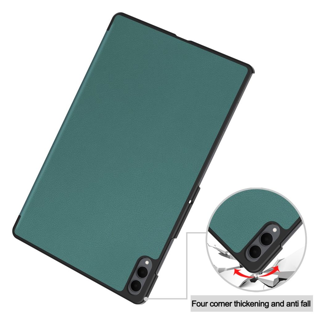 Samsung Galaxy Tab S12 Ultra/S11 Ultra Slimmat Tri-fold stativfodral - Grön