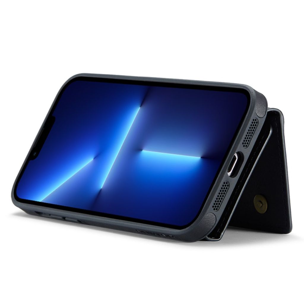 DG.MING iPhone 13 Pro Max M5 Series Lompakkokuori – Musta