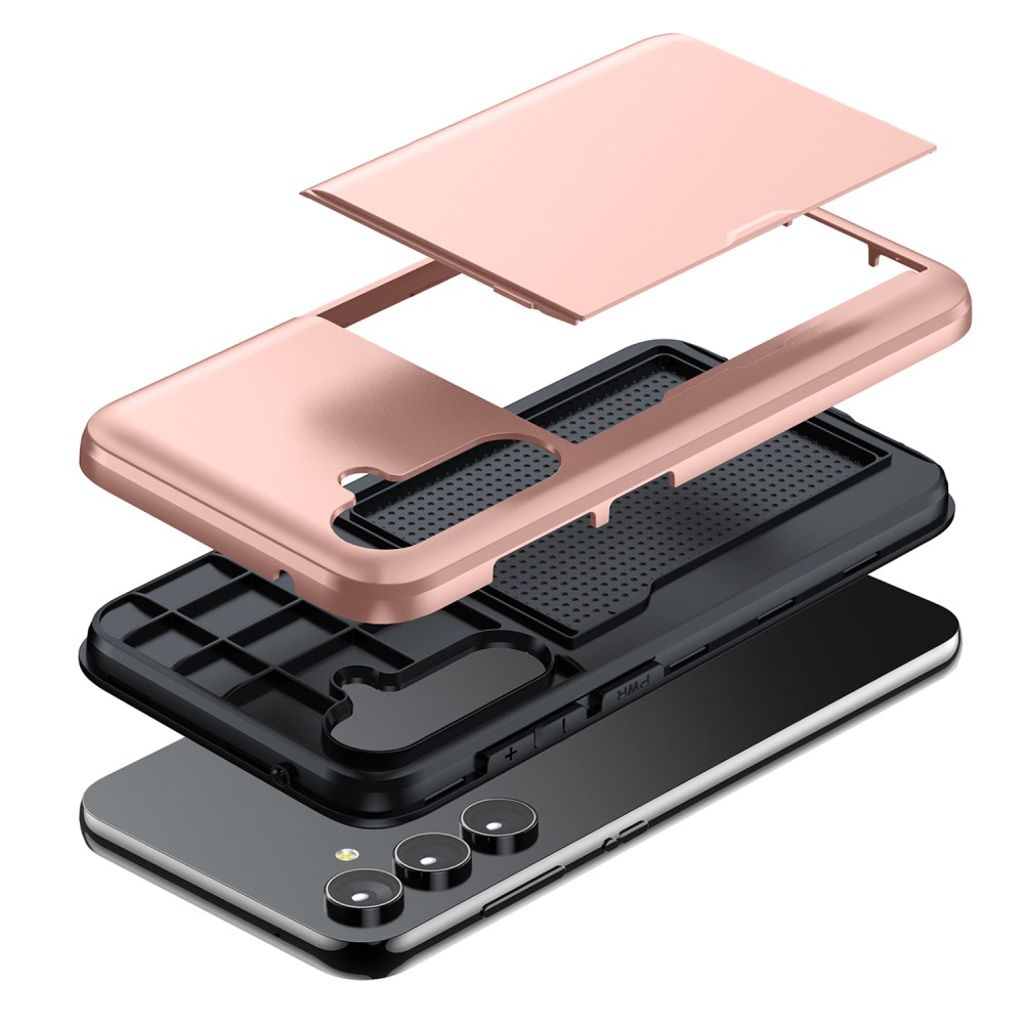 Samsung Galaxy A55 5G cover med slide kortholder - Sort